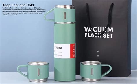 Double Wall Stainless Steel Thermo 500ml Vacuum Insulated Bottle Water ...