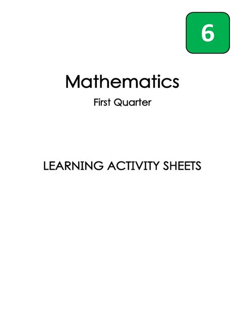Image result for Grade 6 Math Module PDF