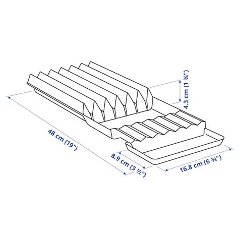 UPPDATERA knife rack, anthracite, 20x50 cm (8x20") - IKEA