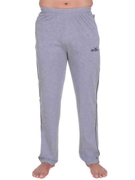 Hiflyers Mens Grey Comfort Fit Solid Trackpant