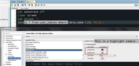 Image result for How to Underline in SQL Developer