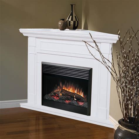 Dimplex Baxter Corner Electric Fireplace - White at Hayneedle | Corner ...