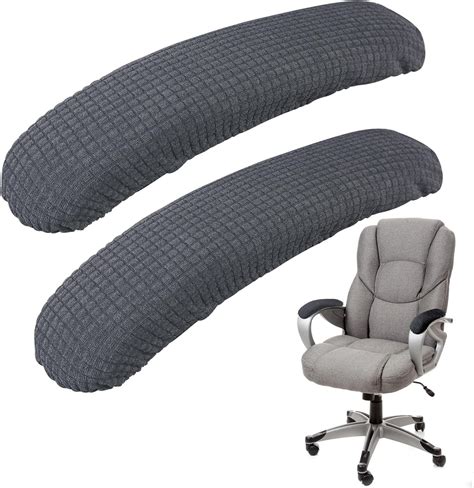 Bexikou Armrest Cover Pads, Stretchable Elastic Washable Cushions for Office Chair, Dark Grey ...