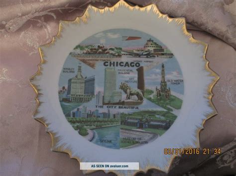 Vintage Chicago Souvenir Wall Hanging Plate | #4497549
