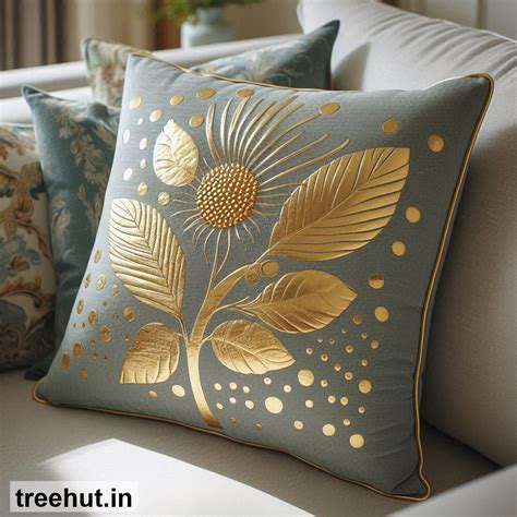 Gold Foil Accents Cushion Design Ideas, Cushion Ideas