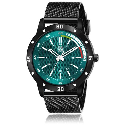 SWADESI STUFF Silicone Analogue Green Dial Watch For Men And Boys ...