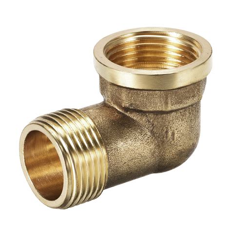 uxcell Brass Pipe Fitting 90 Degree Elbow 3/4 BSP Male X 3/4 BSP Female ...