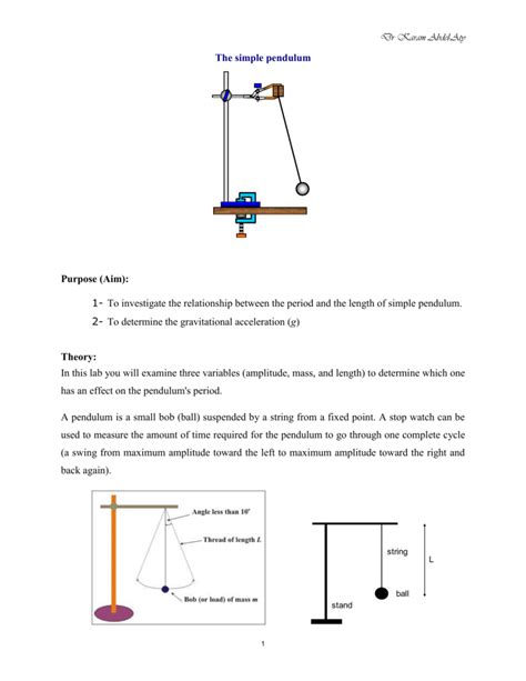 Image result for Simple Pendulum Practical