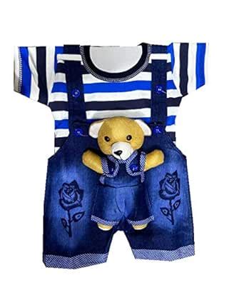 Buy TENDERCARE Baby boy & Baby Girl Denim Dungaree Set with Tshirt ...