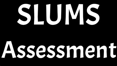 SLUMS Assessment | SLUMS Test For Dementia | SLU Mental Status exam ...