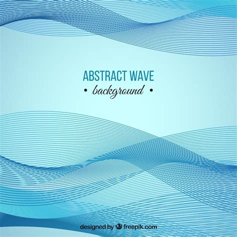 Abstract background of waves and lines | Free Vector