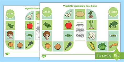 Vegetable Topic Race Board Game