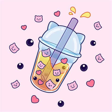 Kawaii Bubble Tea Drawing - Kids Drawing Lessons