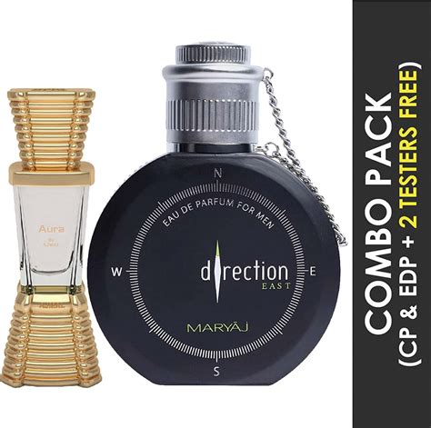 Buy AJMAL AURA CP 10ML FOR UNISEX & MARYAJ DIRECTION EAST SPICY PERFUME ...