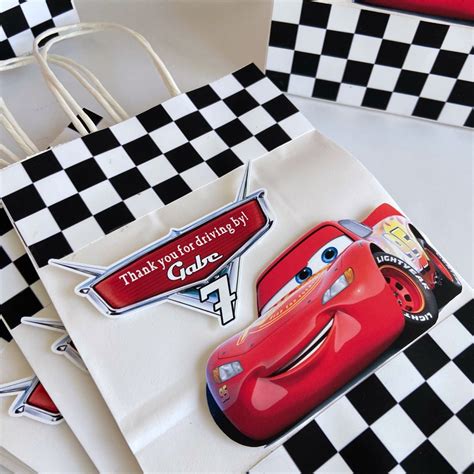 Cars Birthday Party Favor Bags, Lightning Mcqueen Party Theme, Cars ...