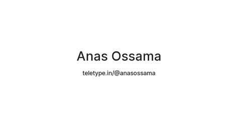 Anas Ossama — Teletype