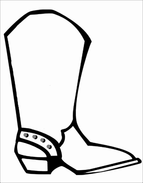 Fondant Cowboy Boot Template