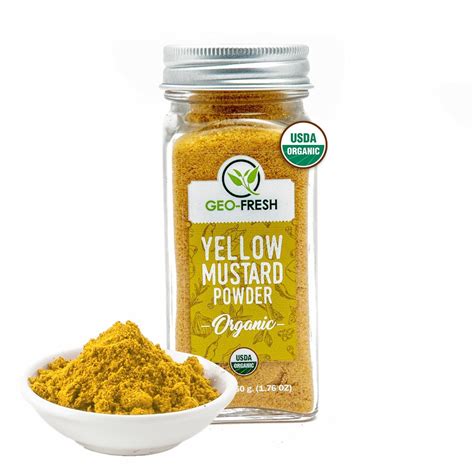 Geo-Fresh Organic Yellow Mustard Powder,50g | Sarso ka Powder| Rai ...
