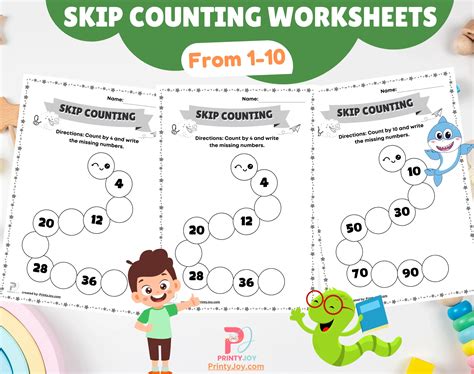 Fun Skip Counting & Tracing Worksheets for Kids!