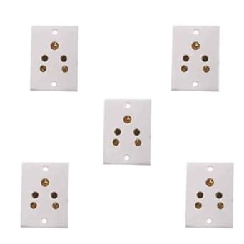 Pack of 5 Pieces 6AMP Normal Socket (ESP43) : Amazon.in: Industrial ...