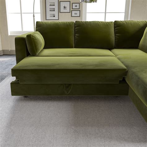 Olive Green Chaise Sofa at Martha Cannon blog