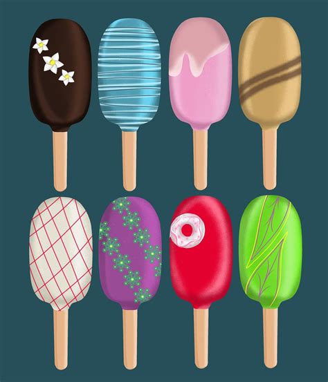 Download Ice Cream, Popsicles, Fruit. Royalty-Free Stock Illustration ...