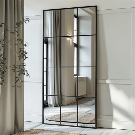Amazon.com: Anpark Windowpane Mirror Full Length 71""x30"" Wall Mounted ...