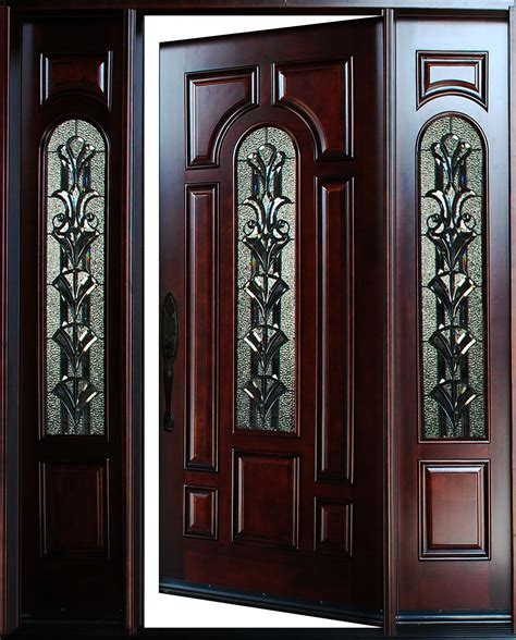 Custom Estate Door With Leaded Glass Exterior Entry - Doors by Decora