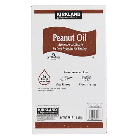 KIRKLAND SIGNATURE PEANUT OIL 35 LB / 4.6 GALLON Price Comparison ...