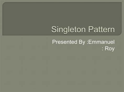 Singleton Pattern Tutorial 的图像结果