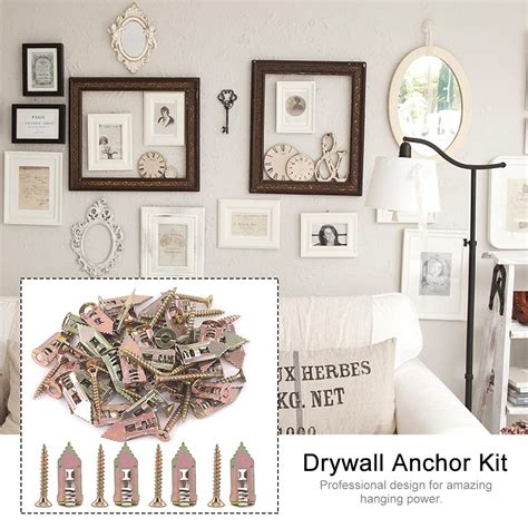 Buy AnrSee 50pcs Self-Drilling Drywall Anchors with Screws Hollow Wall ...