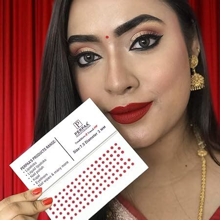 PERPAA Premium Velvet Sticker Kumkum Bindi Box of 15 Flaps - Pottu for ...