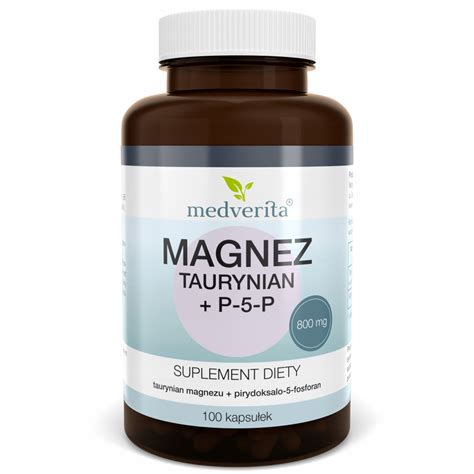 TAURYNIAN MAGNEZU magnez Mg + B6 / P-5-P 100 kaps (5903686581069 ...
