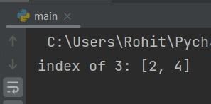 Image result for How to Find Index in Python