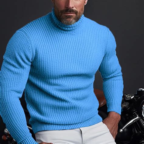 Men's Christmas Sweaters Turtleneck Sweater Pullover Sweater Jumper ...