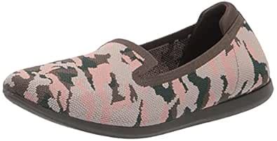 Buy Clarks Women's Carly Dream Loafer Flat, Pink/Grey Camo Knit, 6 Wide ...