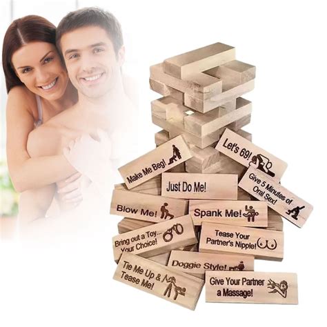 Adult Jenga Game Naughty 48Pcs Super Naughty Block Tower Game ...