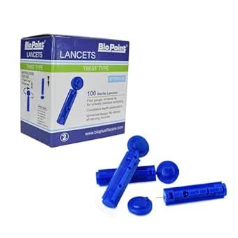 Biopoint Twist Type Premium Round Lancet Needle For Glucometer - Pack ...