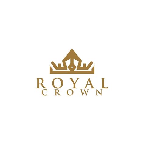 Vecteur de conception de logo de couronne royale | Vecteur Premium