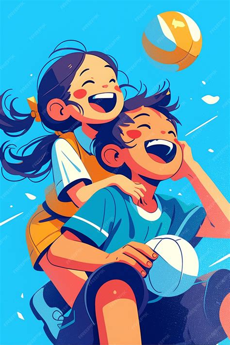 Premium Vector | Kids Participating in Recess Games