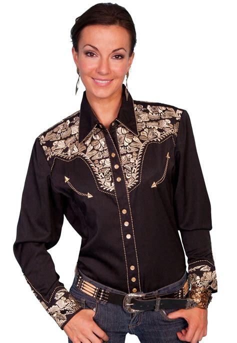 Women's Black Western Shirt at Janie Davis blog