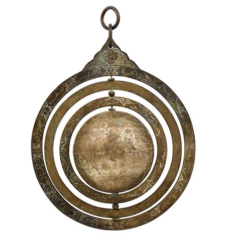 Hanging Solid Brass Celestial Globe Astronomical Armillary With Three ...