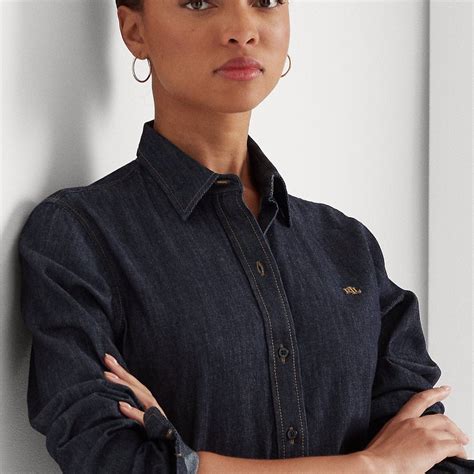 Lauren Ralph Lauren Denim Shirt in Rinse Wash