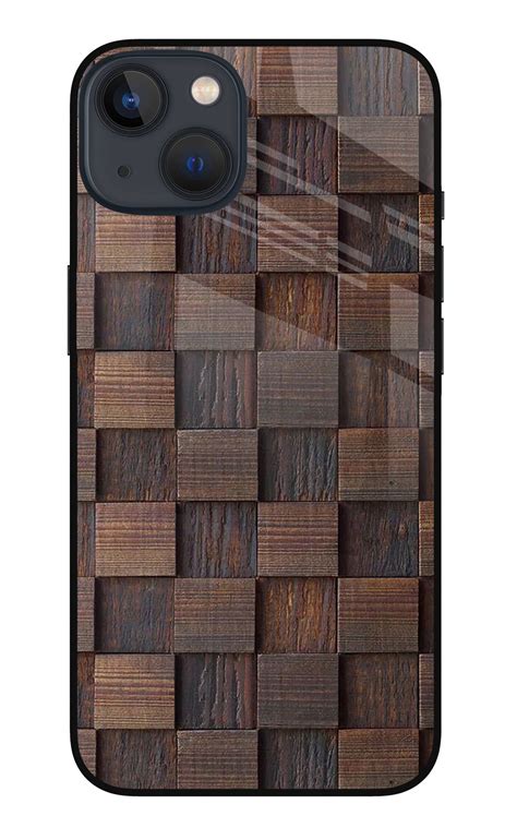 Buy Now Wooden Cube Design Glass Case for iPhone 13 Online | Casekaro
