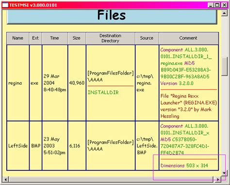 FileInfo Class 的图像结果