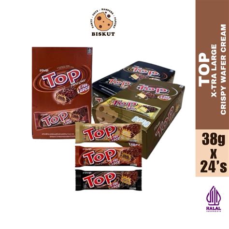 TOP X-TRA LARGE Wafer 1 box 38g x 24pcs Crispy,Creamy,and Super Satisfying | Shopee Malaysia