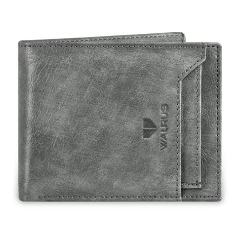 Buy Walrus Duke VII Wallet for Men | Grey Vegan Leather | RFID ...