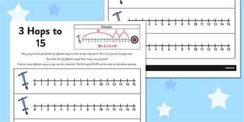 3 Hops to 15 Worksheet / Worksheet