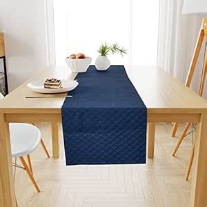 Buy HOMADORN Premium Velvet Quilted Table Runner for 6 Seater Dining ...