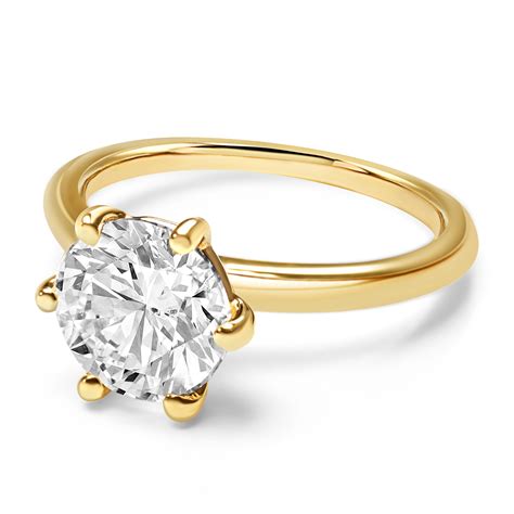 Yellow Gold Engagement Rings Round